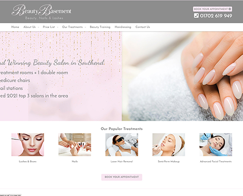 Beauty Salon Essex - Paperback Designs Website Portfolio