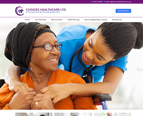 Choices Healthcare - Paperback Designs Website Portfolio