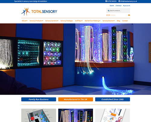 Total Sensory - Paperback Designs Website Portfolio