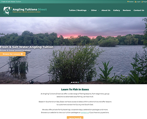 Fishing Tuition In Essex  - Paperback Designs Website Portfolio