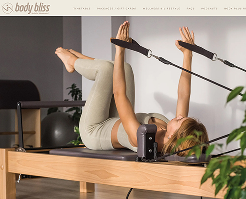 Body Bliss Studio Pilates In Essex - Paperback Designs Website Portfolio