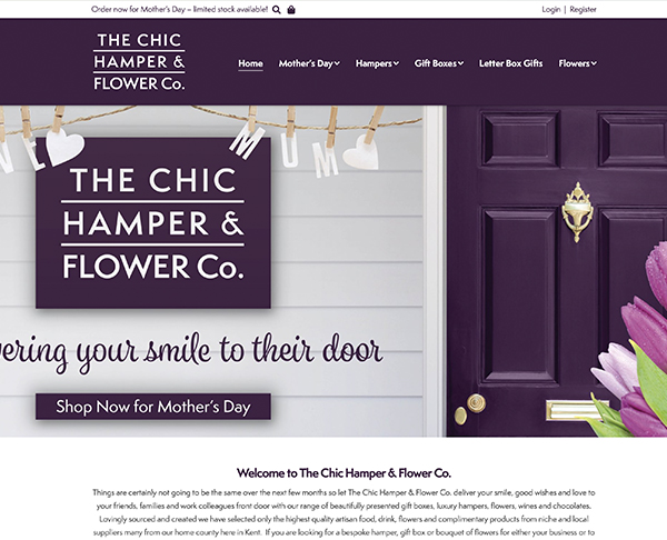 Chic Hampers - Paperback Designs Website Portfolio