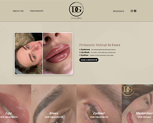 DG Permanent Makeup Essex, Paperback Designs Website Portfolio