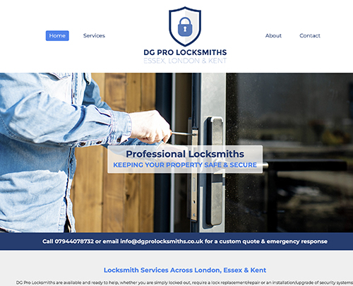 DG Pro Locksmiths  - Paperback Designs Website Portfolio