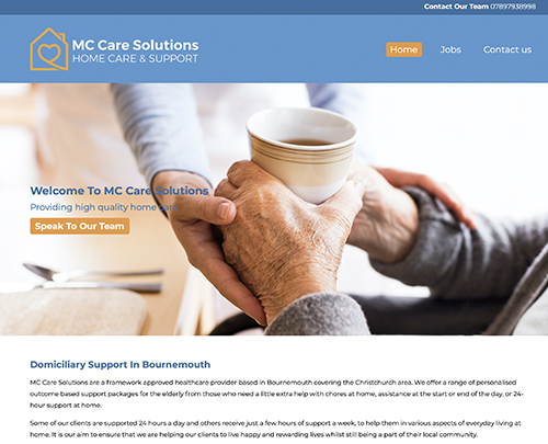 MC Care Solutions - Paperback Designs Website Portfolio