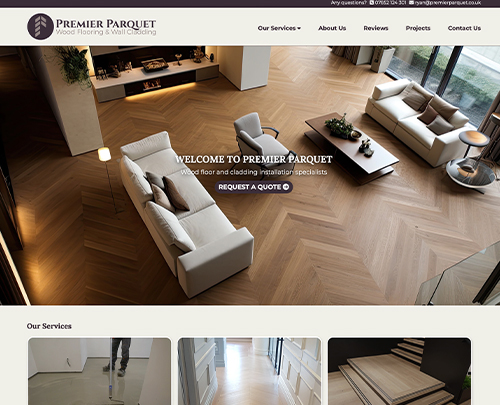 Premier Parquet Essex Wood Flooring - Paperback Designs Website Portfolio