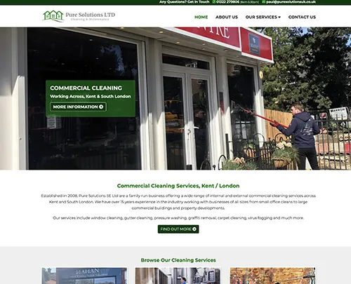 Commercial Cleaning Kent - Paperback Designs Website Portfolio