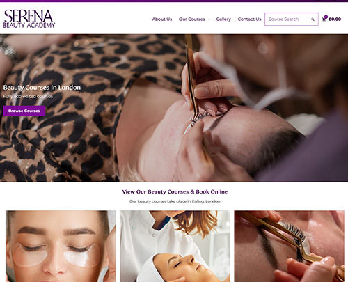 Beauty Academy In London  - Paperback Designs Website Portfolio