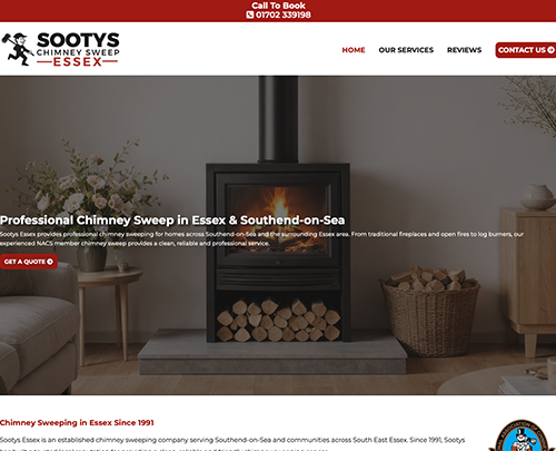 Sootys Chimney Sweeping Essex, Paperback Designs Website Portfolio