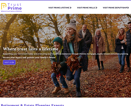Trust Prime Retirement, Paperback Designs Website Portfolio