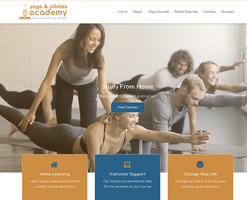 Yoga & Pilates Academy - Paperback Designs Website Portfolio