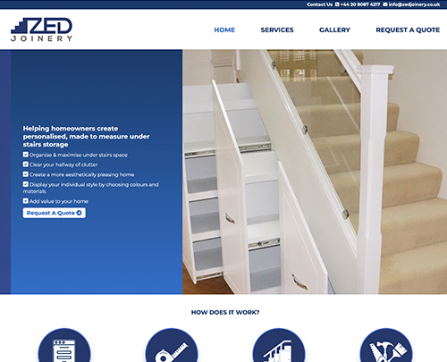 Zed Joinery Under Stairs Storage, Paperback Designs Website Portfolio